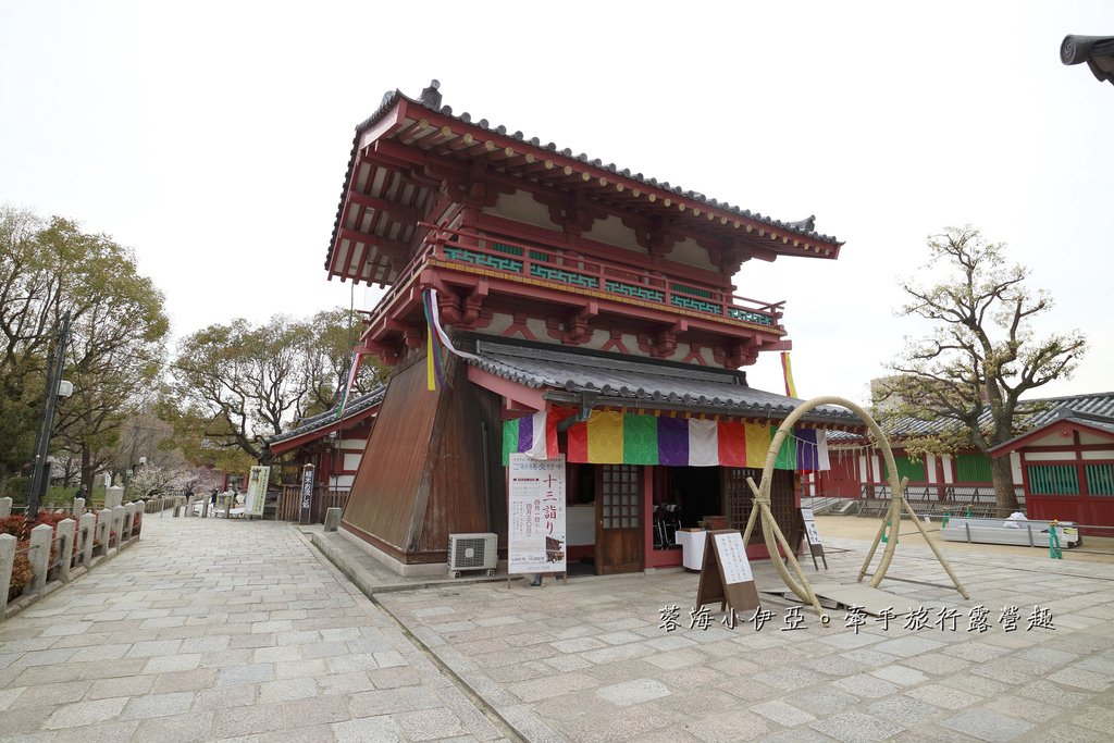 大阪賞櫻景點【四天王寺】讓人心花怒放美麗枝垂櫻，日本最古老的建築樣式之一
