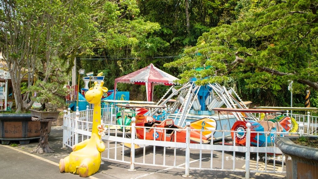 桃園大溪【花開了休閒農場】遊戲設施再升級！宛如小型遊樂園，免門票入園，小豬鴨鴨、玩沙、釣魚、夏日戲水