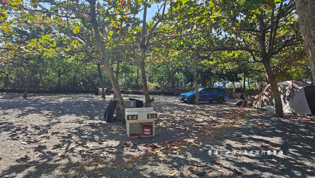 墾丁露營區【29觀海營區】走路就到萬里桐潮間帶看寄居蟹，森林系營位