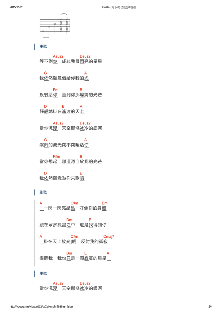 Hush - 克卜勒 吉他弹唱谱-2.png