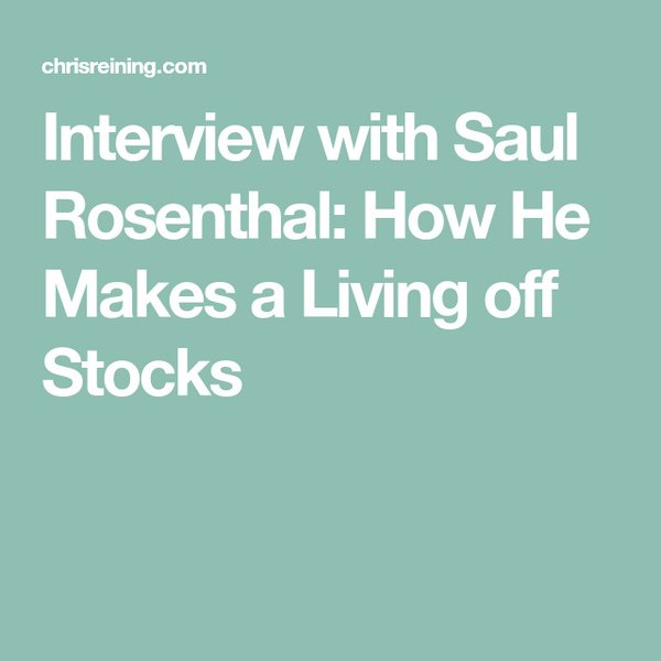 Interview with Saul Rosenthal