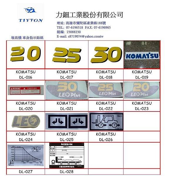 堆高機車身指示貼紙03