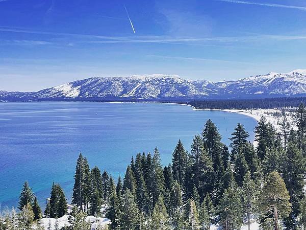 Lake Tahoe in the snow