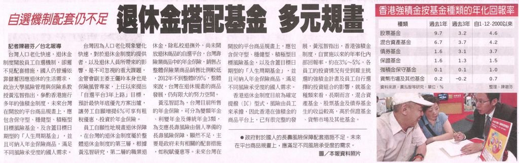 20131014[工商時報]自選機制配套仍不足 退休金搭配基金 多元規畫