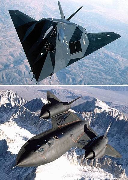 F-117夜鷹隱形戰機 Nighth、SR-71黑鳥隱形偵察機 Blackbird