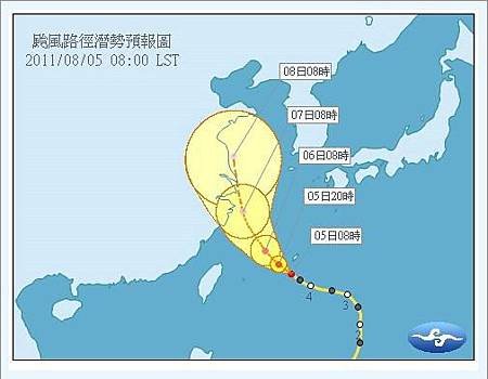 中央氣象局 台風情報20110805-1000.JPG