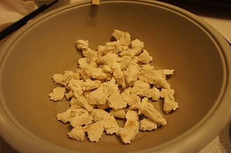 泡膜變這樣囉~準備下鍋