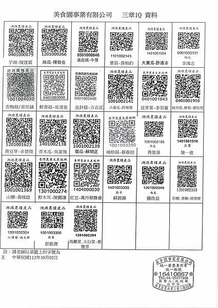 112學年上學期第6週--蔬果食材及豬肉供應資料