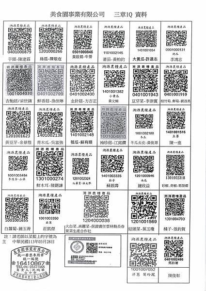 112學年下學期第7週--蔬果食材及豬肉供應資料