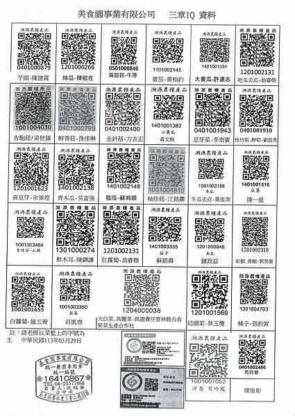 112學年下學期第7週--蔬果食材及豬肉供應資料