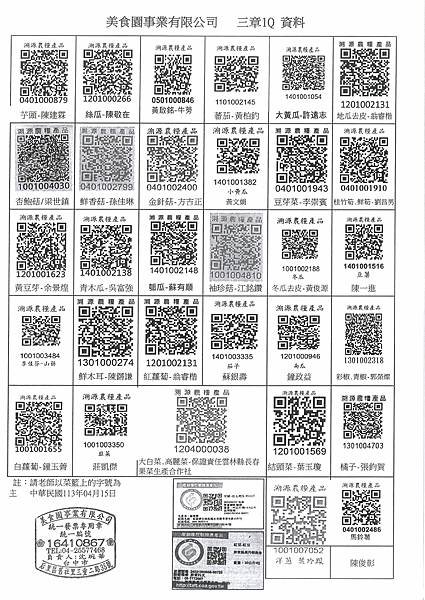 112學年下學期第10週--蔬果食材及豬肉供應資料