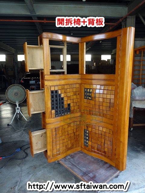 長青傢俱修繕服務中心-樟木L型方塊椅維修軟底改硬底