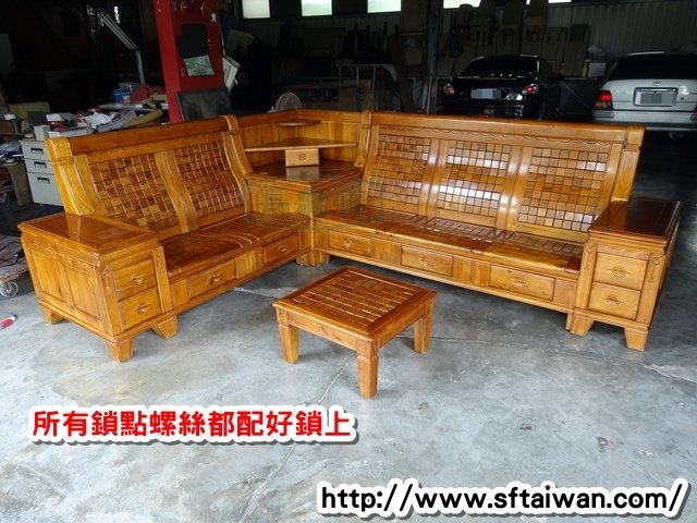 長青傢俱修繕服務中心-樟木L型方塊椅維修軟底改硬底