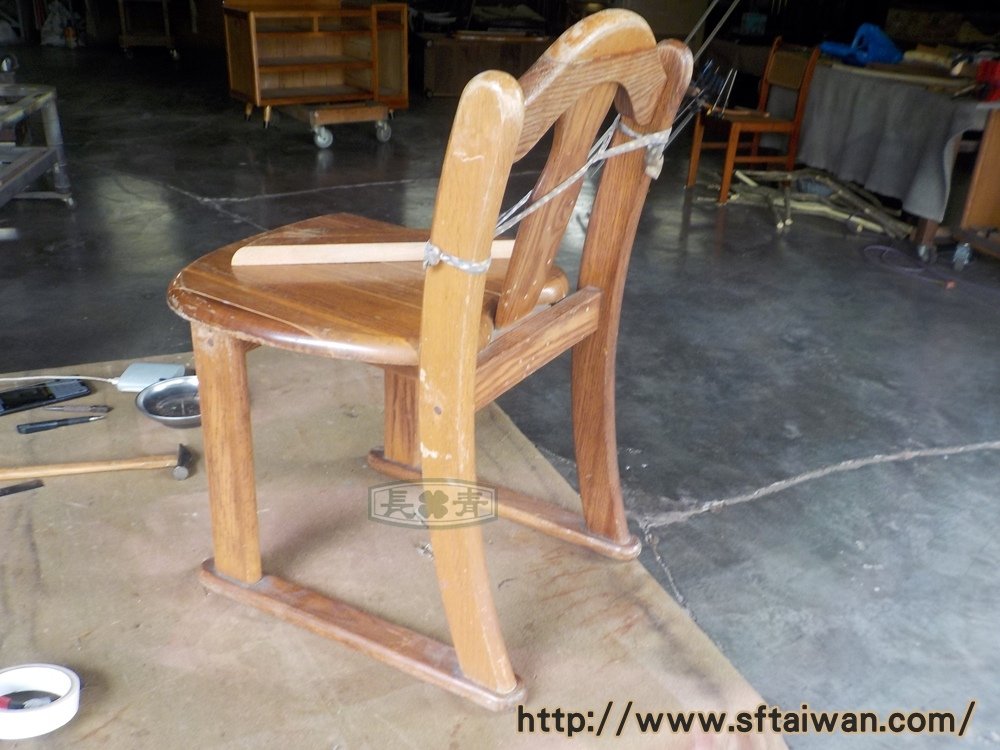 長青家具-橡木妝椅翻新紀錄