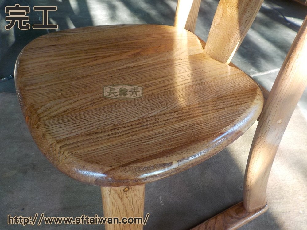 長青家具-橡木妝椅翻新紀錄