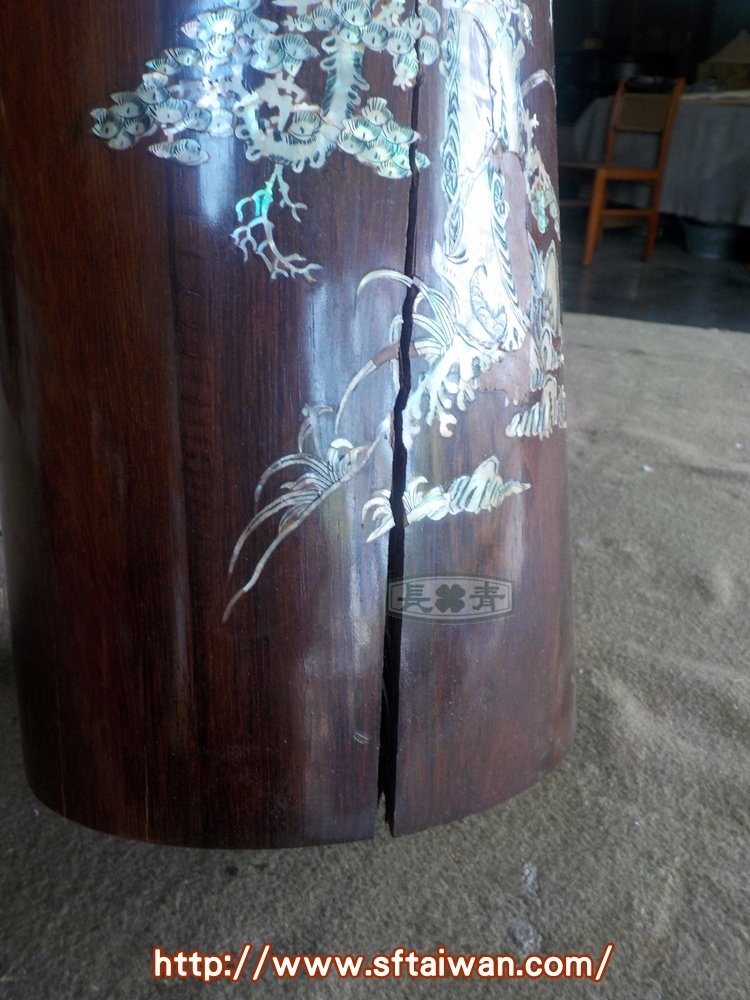 長青-螺鈿香桶開裂修復