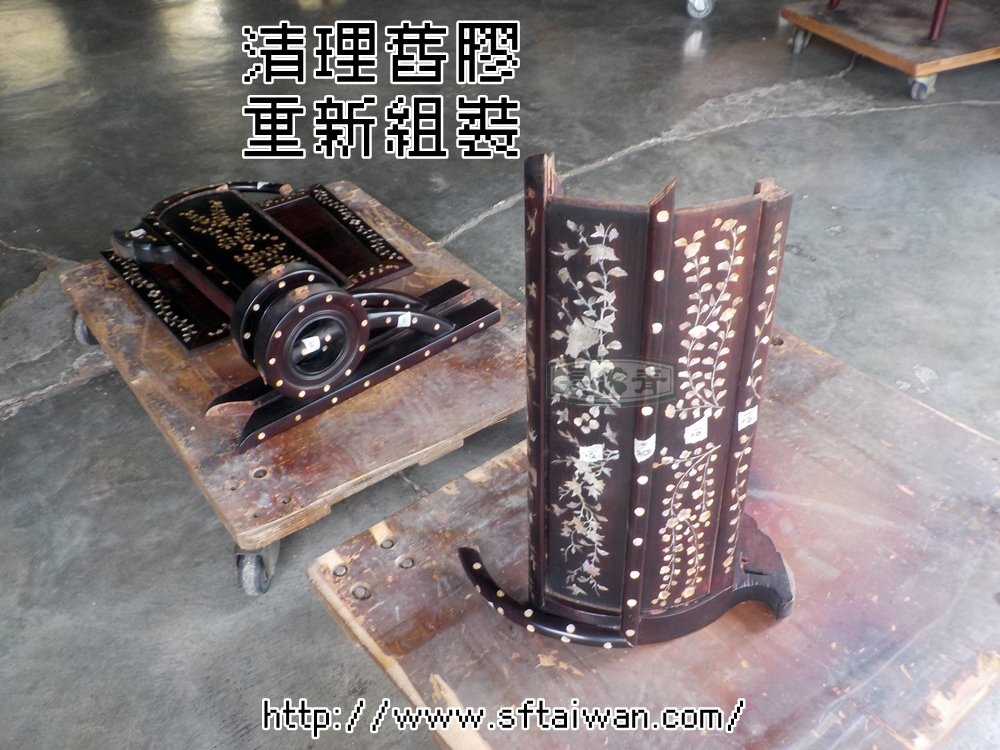 長青-螺鈿雲石脫膠重新膠合