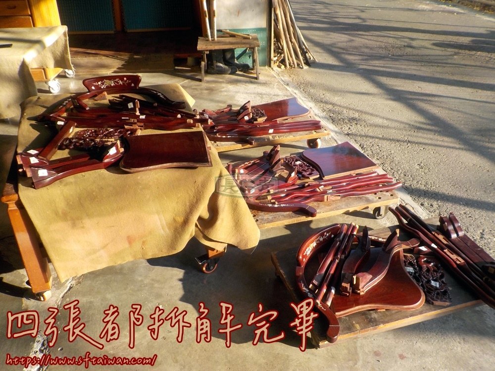 長青-花梨木葡萄椅搖晃修復