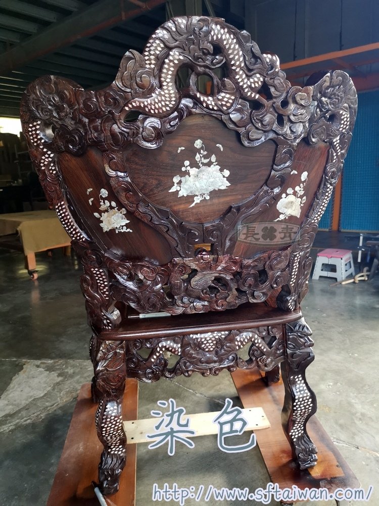 長青-螺鈿龍椅翻新紀錄