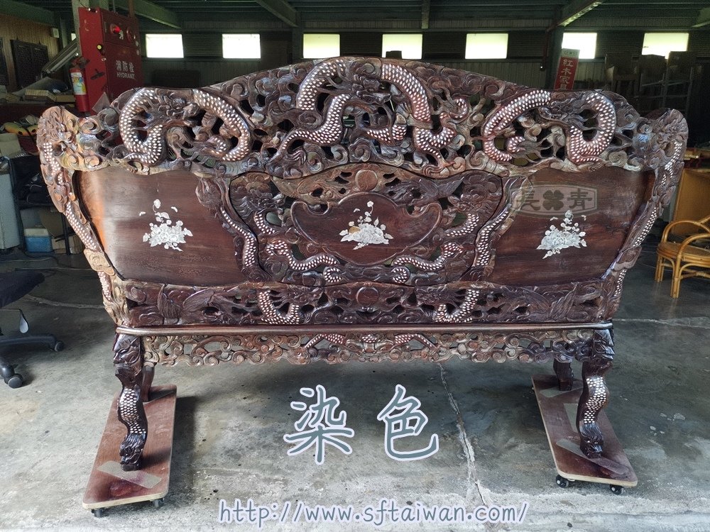 長青-螺鈿龍椅翻新紀錄