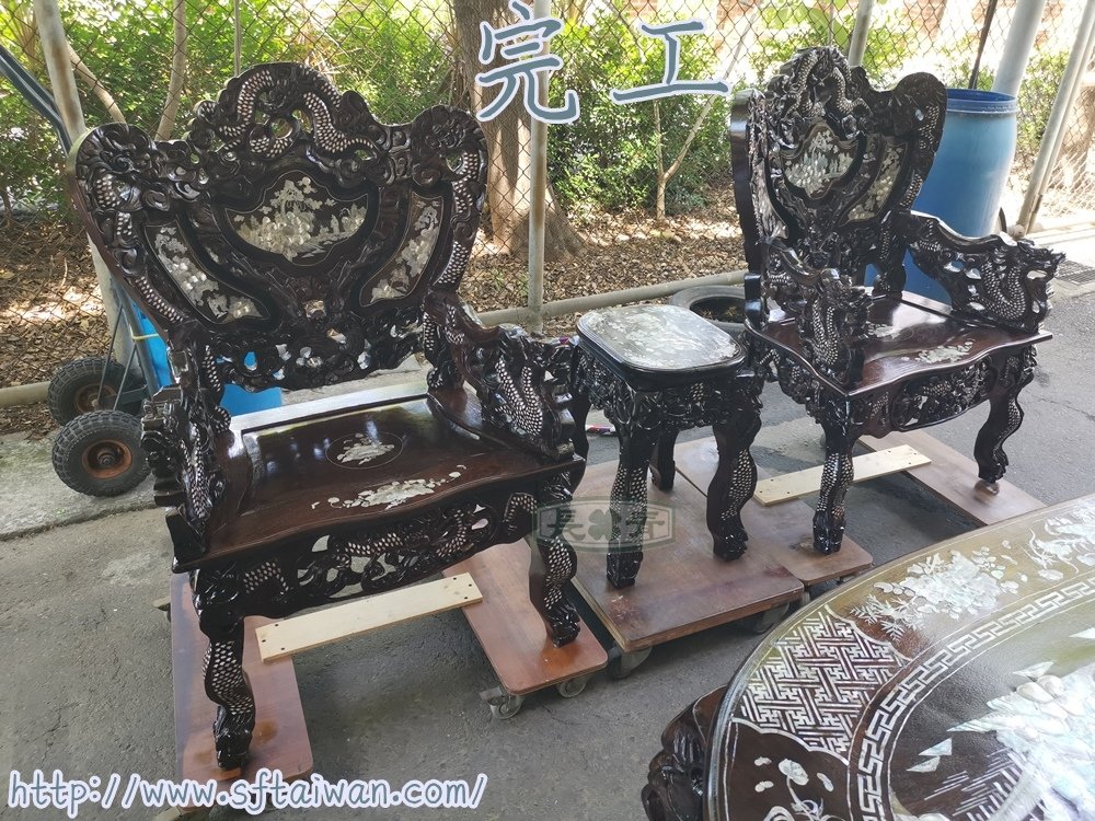 長青-螺鈿龍椅翻新紀錄