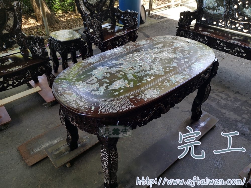 長青-螺鈿龍椅翻新紀錄