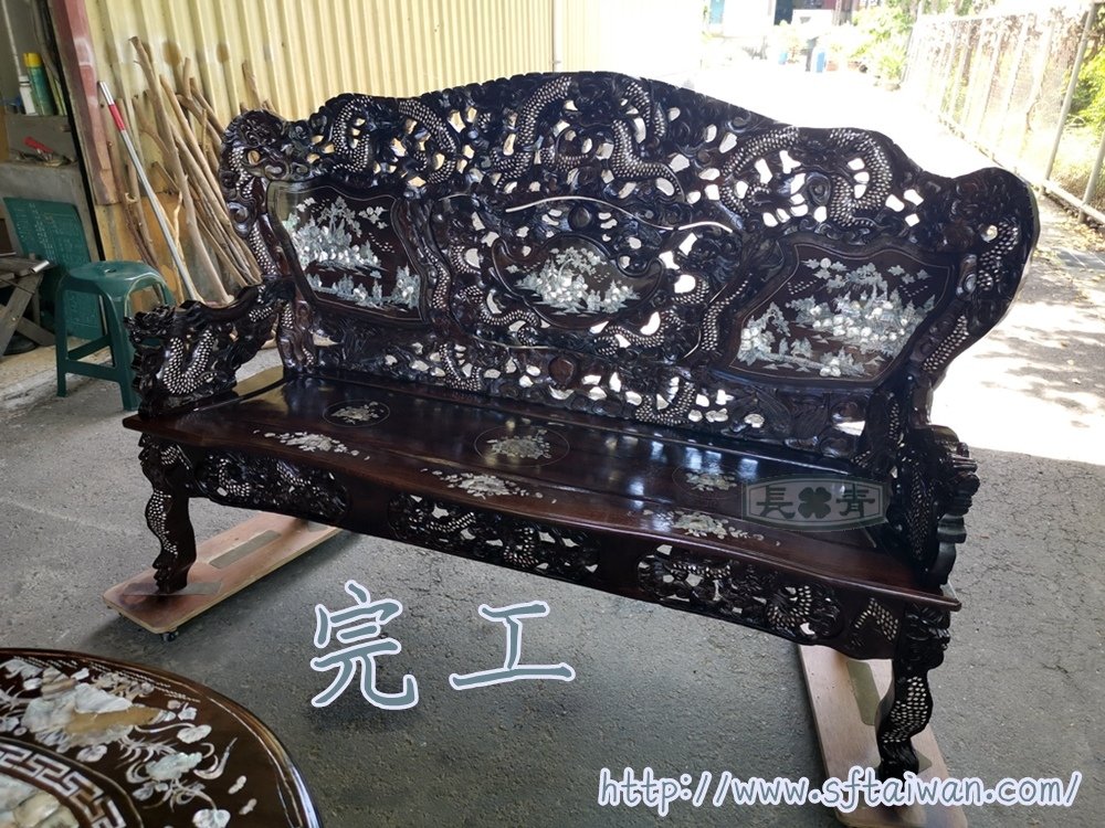 長青-螺鈿龍椅翻新紀錄