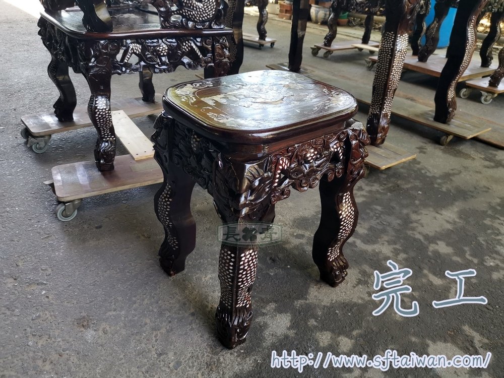 長青-螺鈿龍椅翻新紀錄