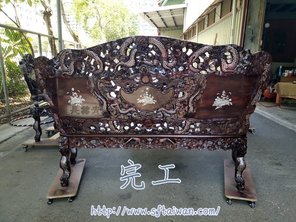 長青-螺鈿龍椅翻新紀錄