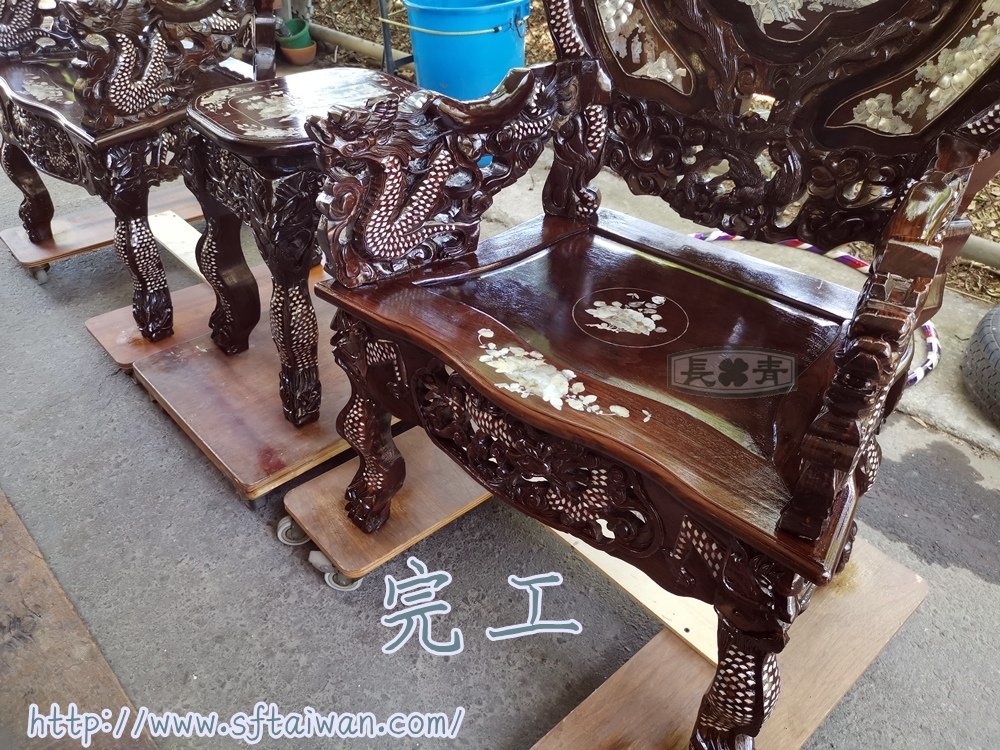 長青-螺鈿龍椅翻新紀錄
