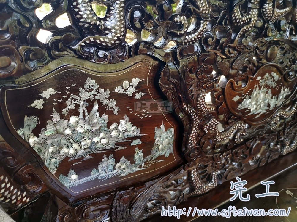 長青-螺鈿龍椅翻新紀錄