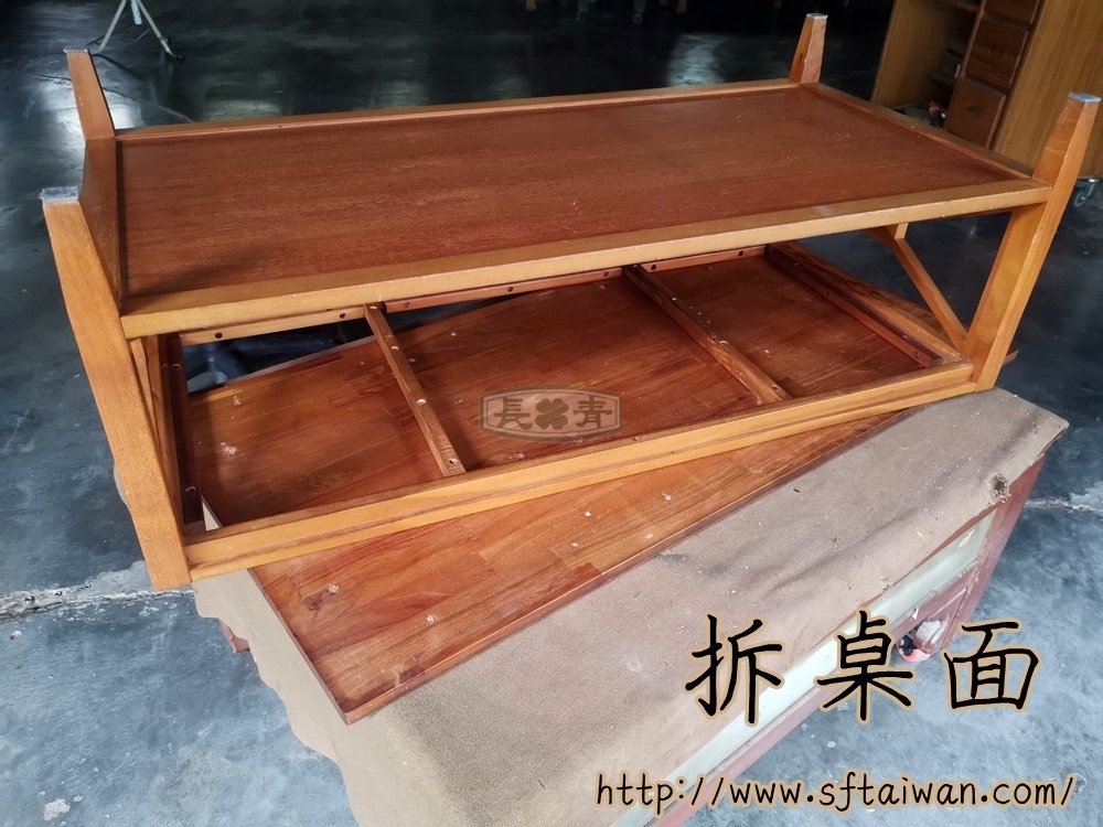 長青-詩肯柚木大茶几桌面翻新