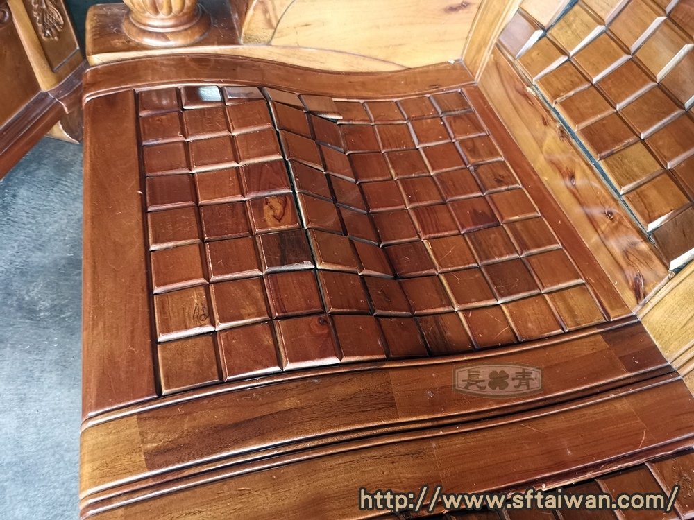 長青-樟木沙發方塊椅塌陷修改成硬底
