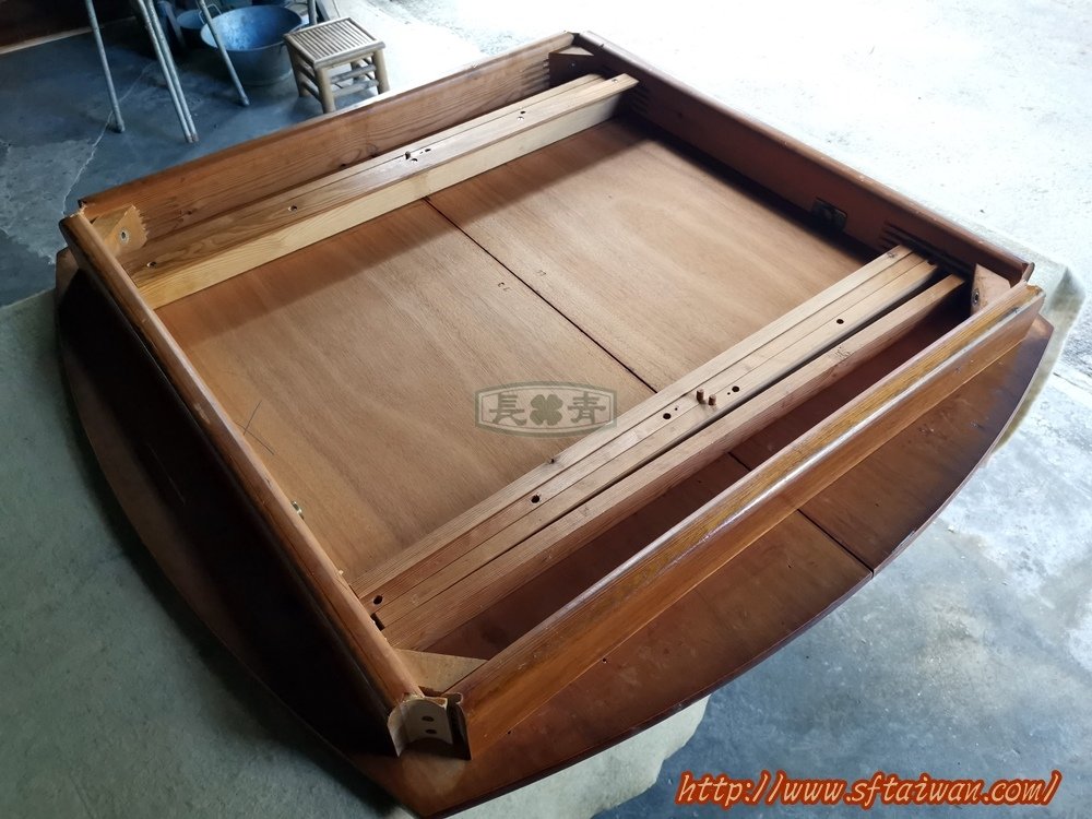 丹麥大型船型跳桌修復桌面染色