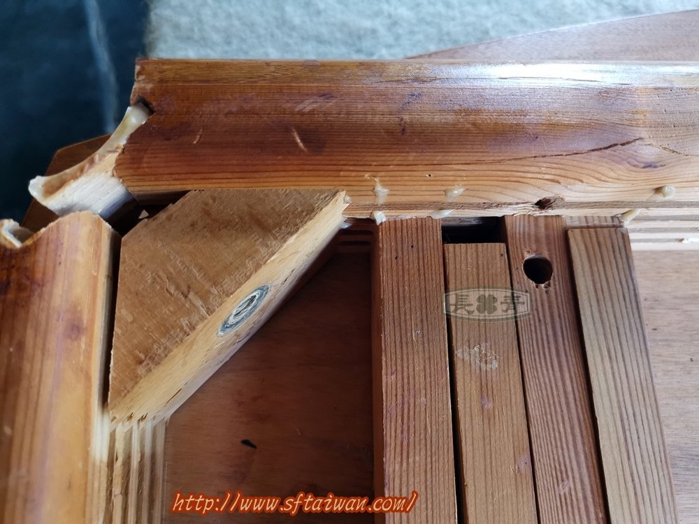 丹麥大型船型跳桌修復桌面染色