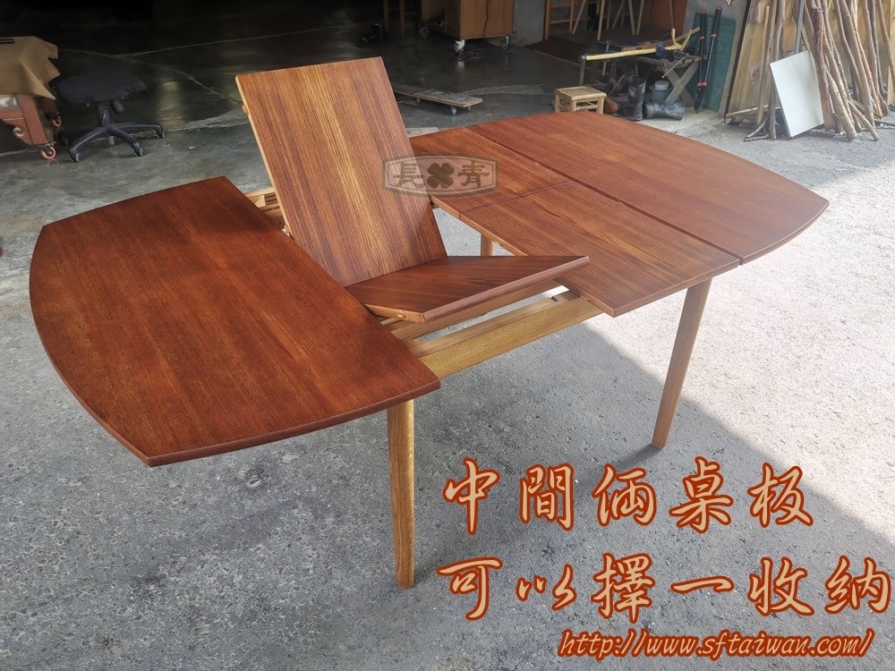 丹麥大型船型跳桌修復桌面染色