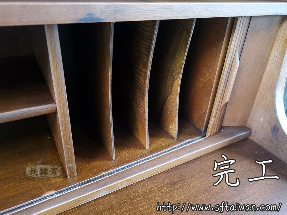 丹麥老件Johannes Sorth 柚木秘書櫃翻新