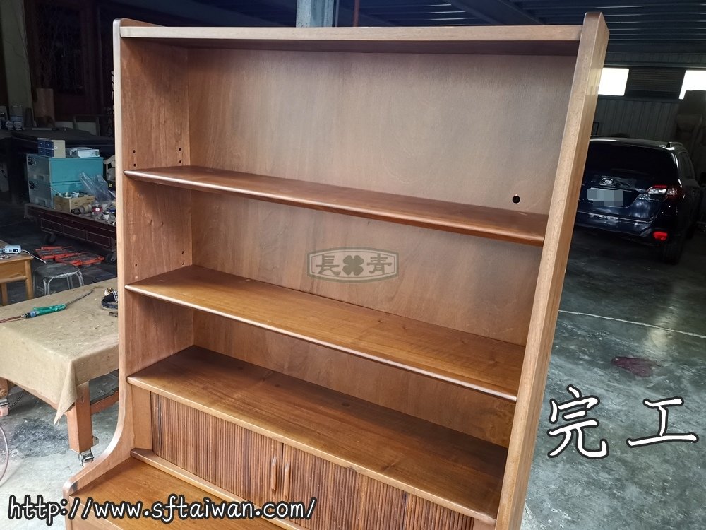 丹麥老件Johannes Sorth 柚木秘書櫃翻新