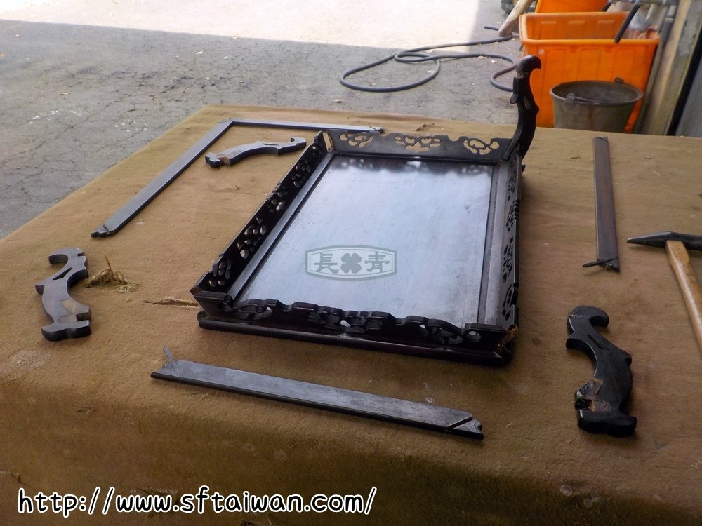 黑檀架脫膠黏合