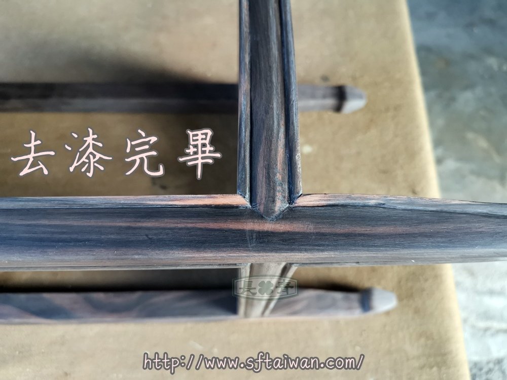 黑檀花檯架散架翻新紀錄-紅木家具維修