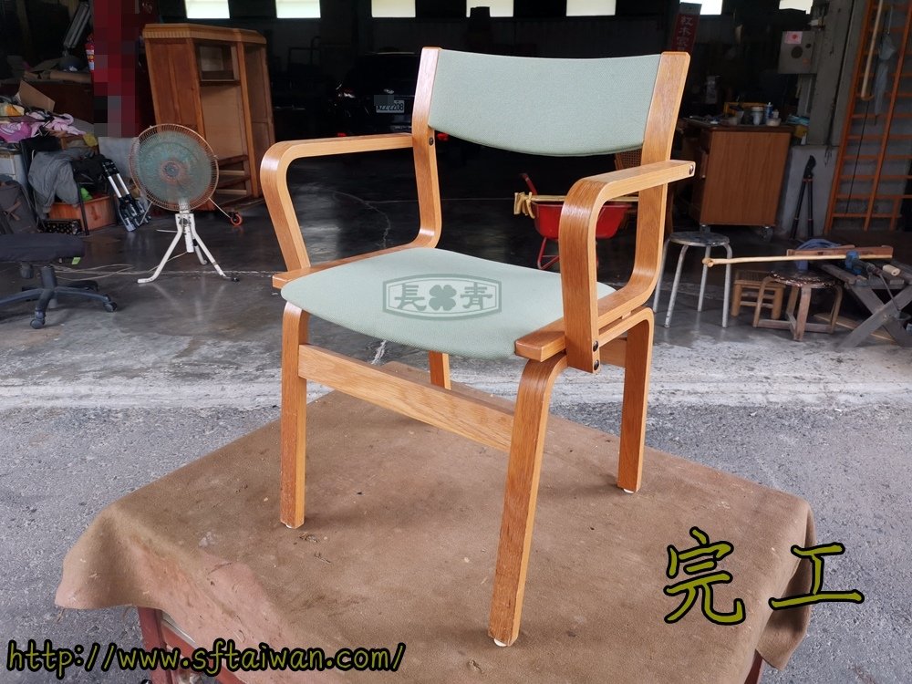 丹麥老件橡木椅脫開修復