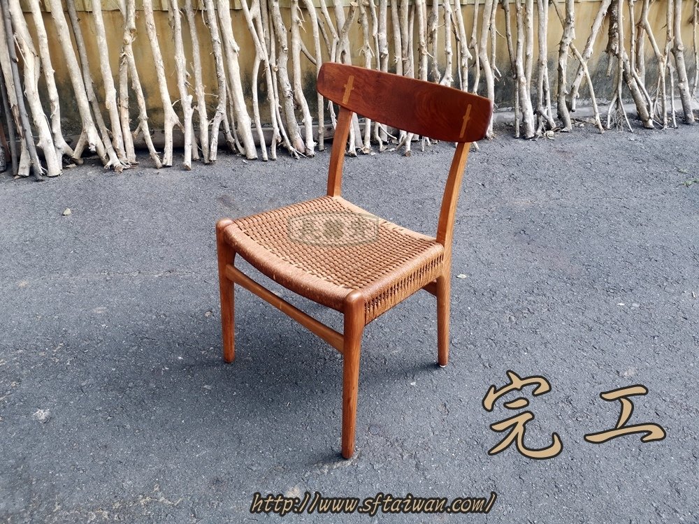 丹麥老件Hans Wegner CH23椅背靠整修