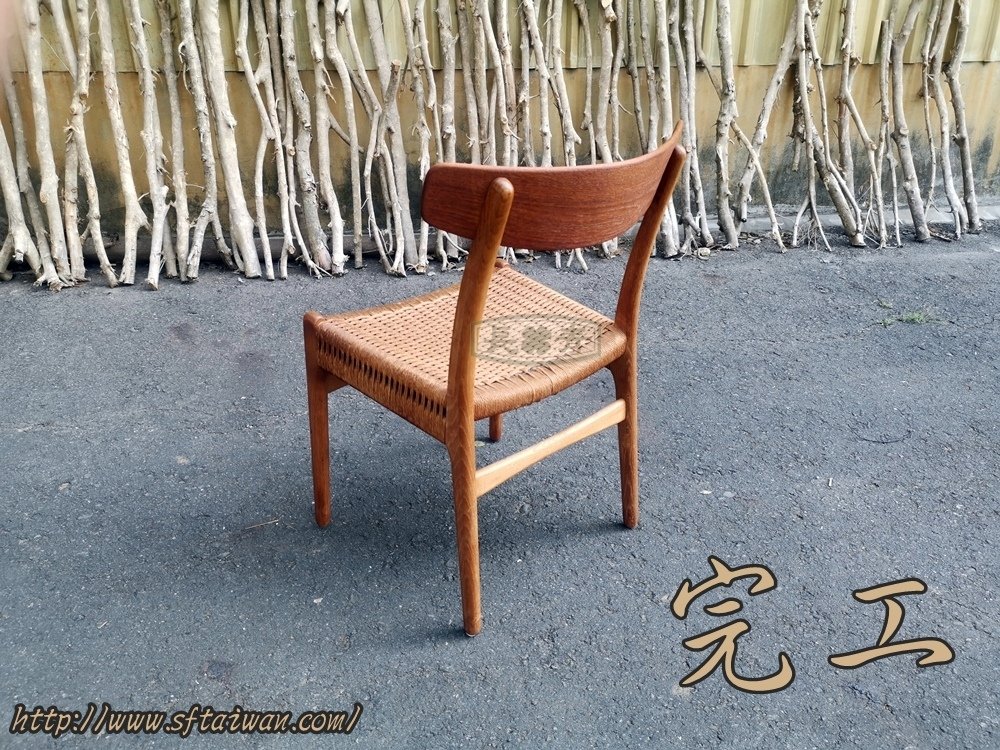 丹麥老件Hans Wegner CH23椅背靠整修