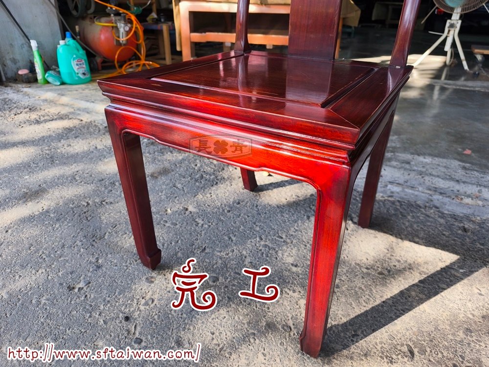 花梨木餐椅脫膠搖晃修復-長青傢俱