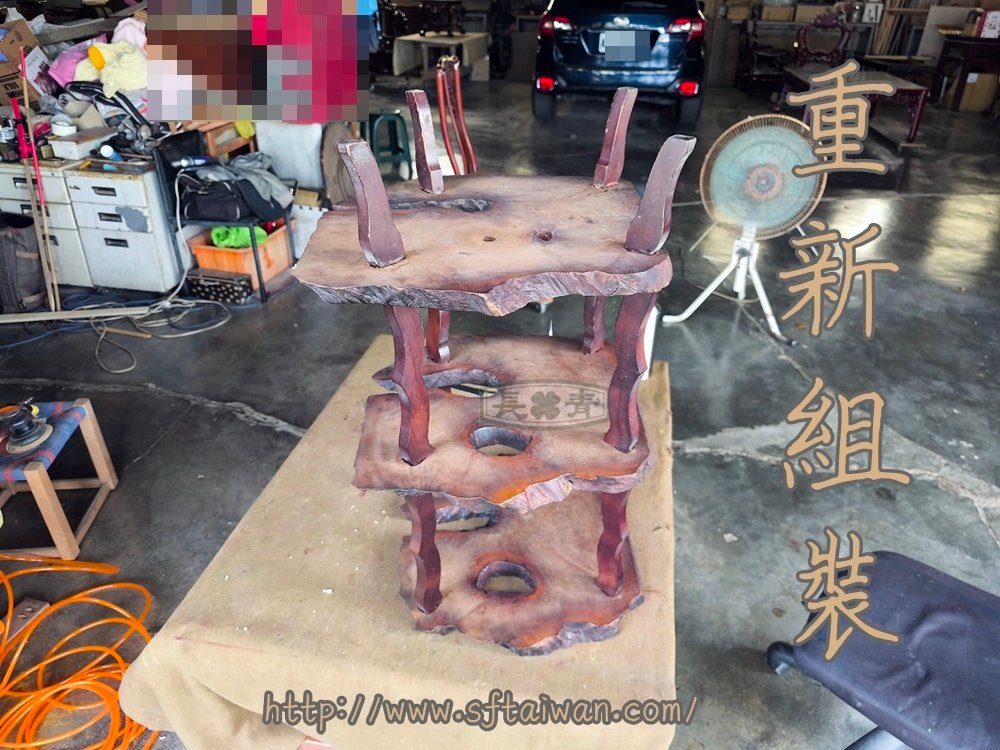 原木層架搖晃修復-長青傢俱