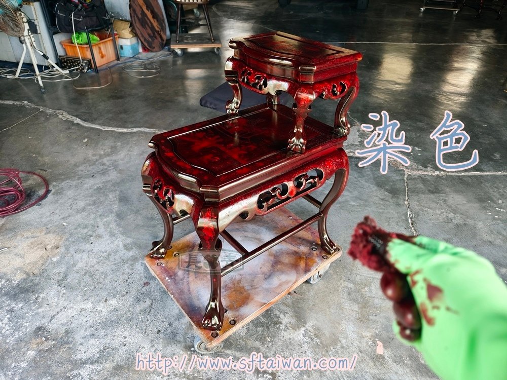 花梨木螺鈿客廳組椅翻新紀錄-長青傢俱