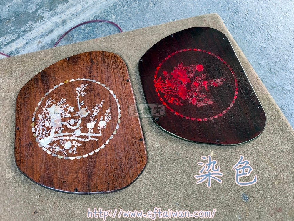 花梨木螺鈿客廳組椅翻新紀錄-長青傢俱