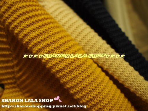 353.韓大領針織外套 $980 杏 黃 藍