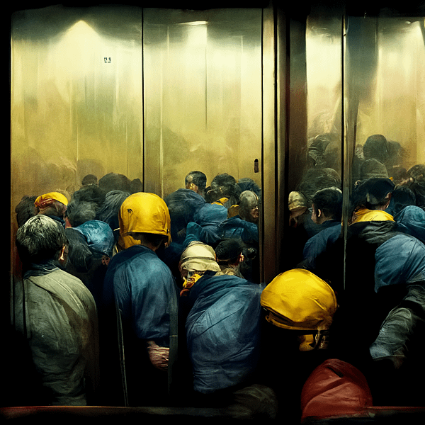 辦公大樓電梯攻防戰a_crowded_elevator_filled_with_workers_racing_to_go_home.png