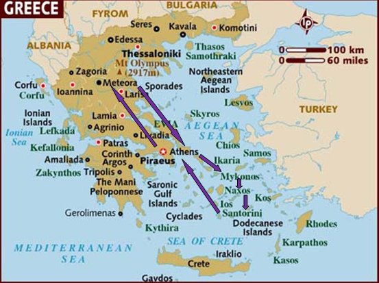 map of Greece